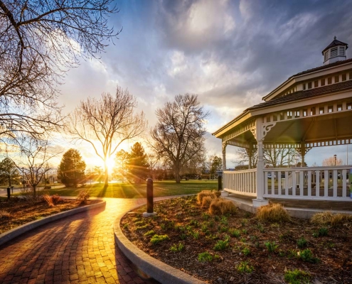 Spring Sunset at O'Brien Park in Parker Colorado