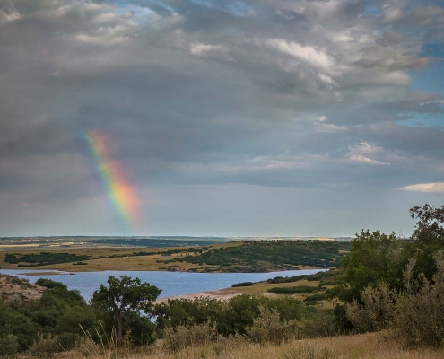 Rainbow over Reservoir in Parker CO