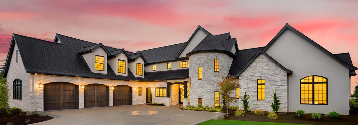 Denver Custom Home at Sunset